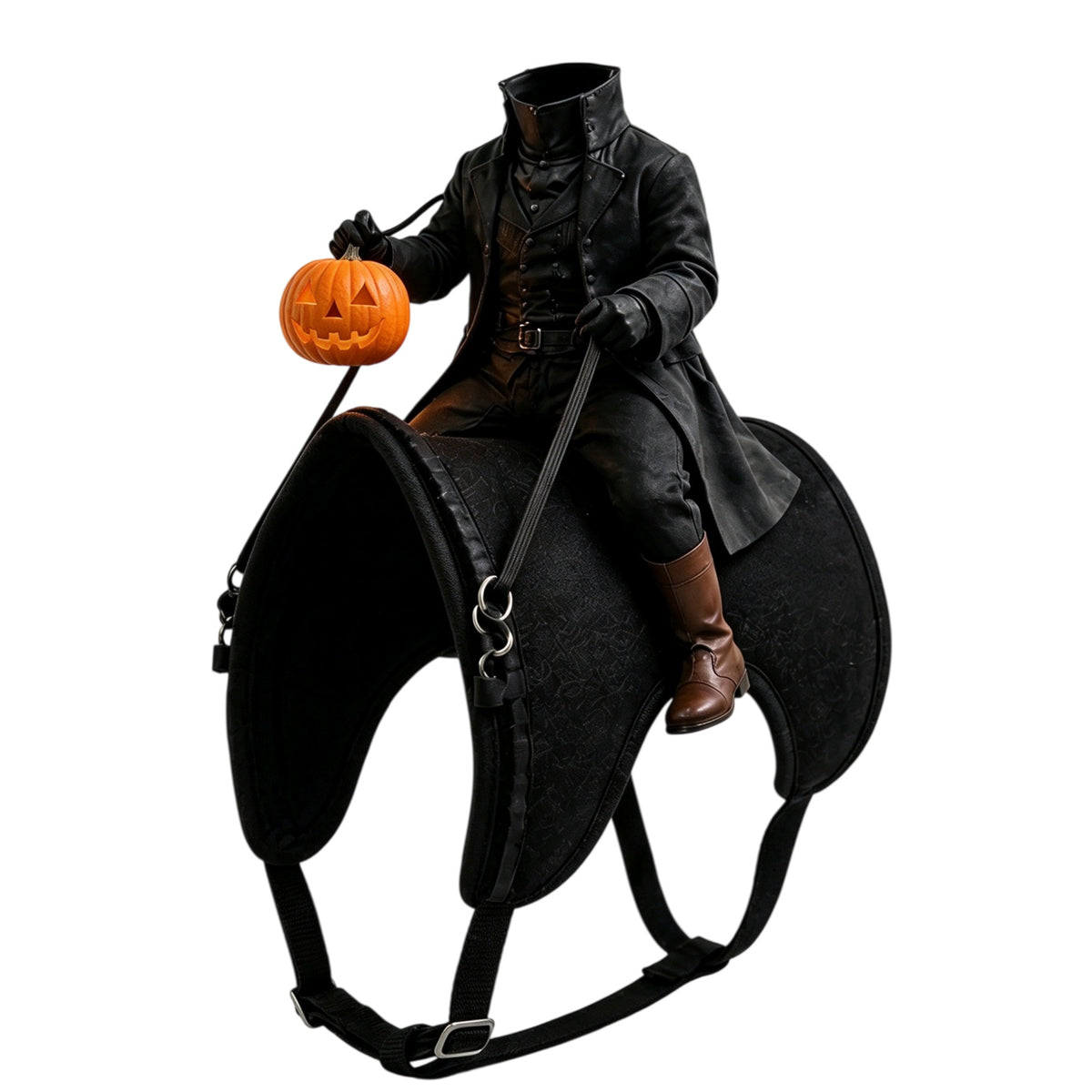 Headless Knight Riding Cat 3D Printed Pumpkin Light Decor