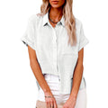 Womens Chiffon Short Sleeve Shirt
