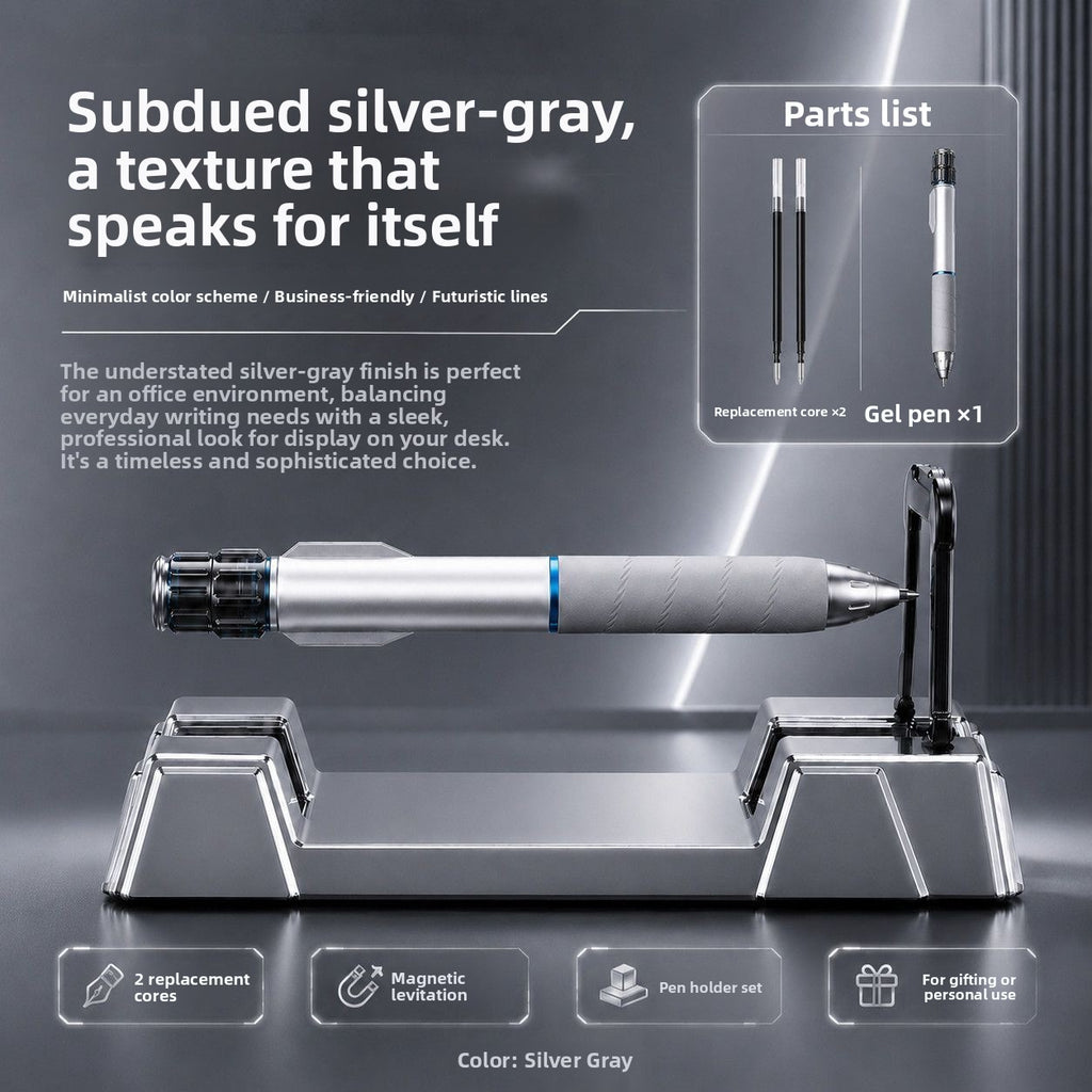 Magnetic Levitation Floating Gel Pen with Creative Desktop Base Stand