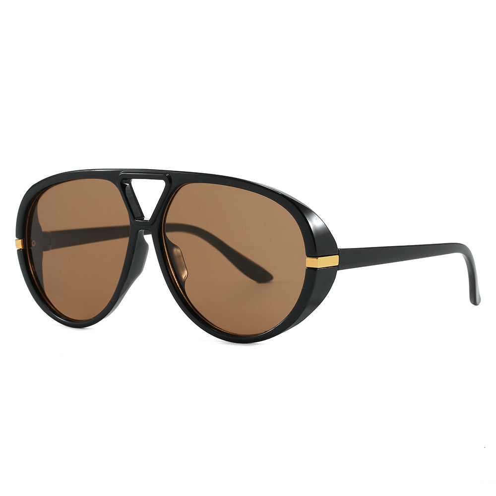 Large Frame Vintage Sunglasses UV Protection Fashion Sun Glasses