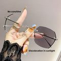 Frameless Color-Changing Prescription Glasses with Anti-Blue Light