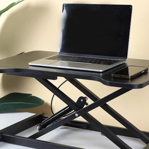 Pneumatic desktop computer desk