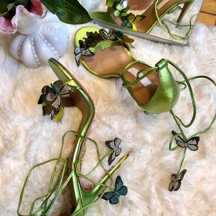 Strappy Butterfly High-Heeled Sandals