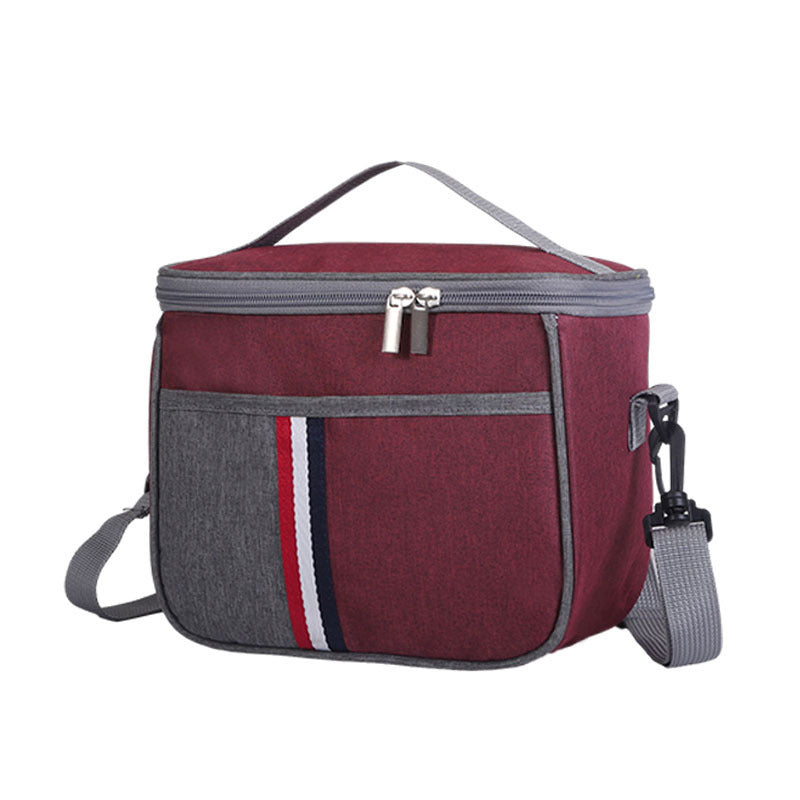 Insulated Oxford Lunch Bag with Ice Pack Compartment