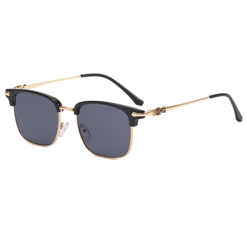 Retro Metal Eyeglasses Frame with Blue Light Protection