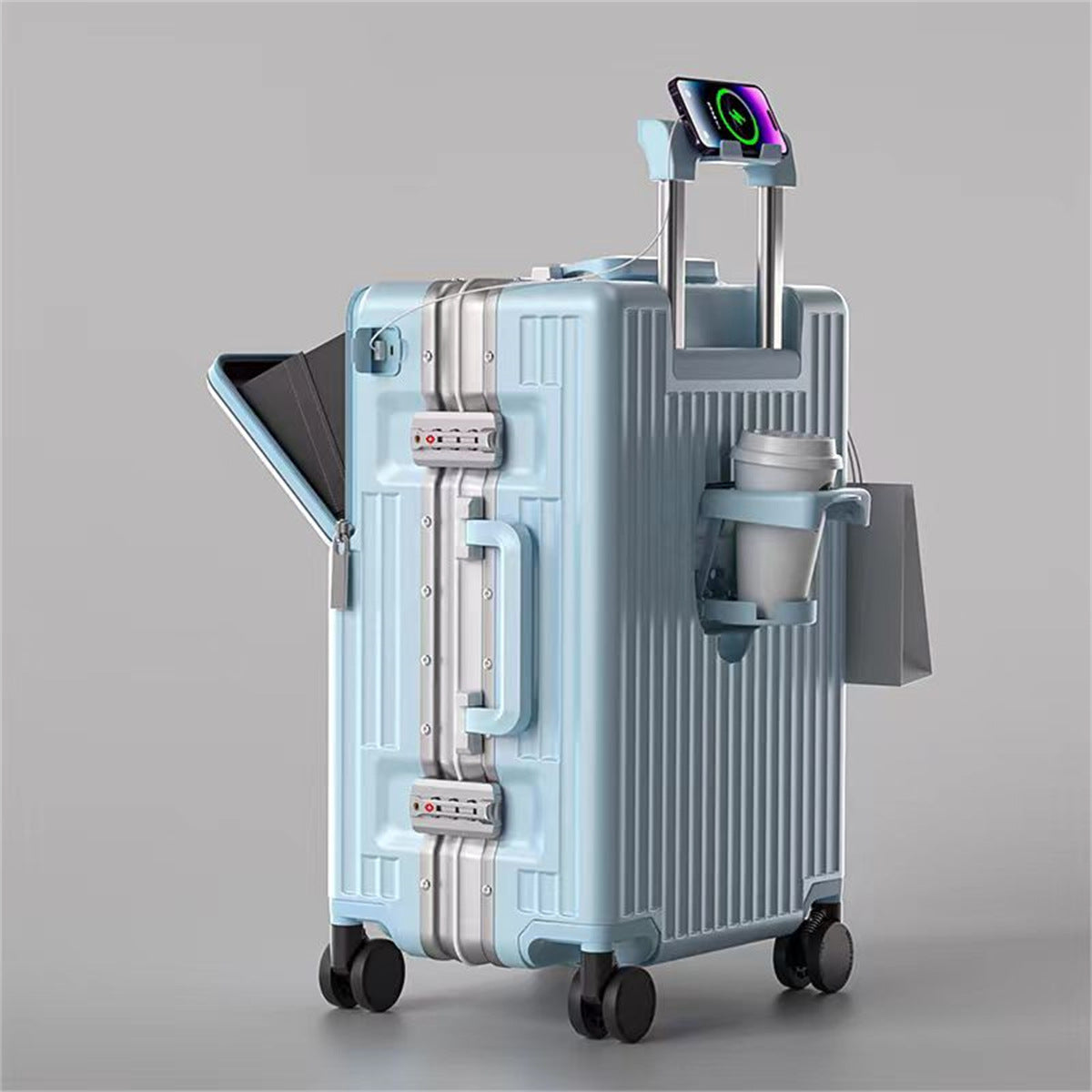 Multifunctional Front Open PC Suitcase