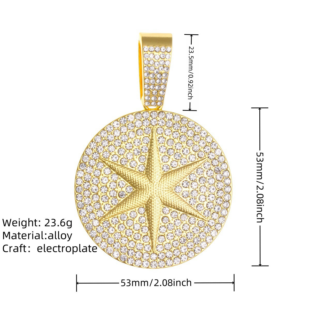 Cuban chain necklace pendant
