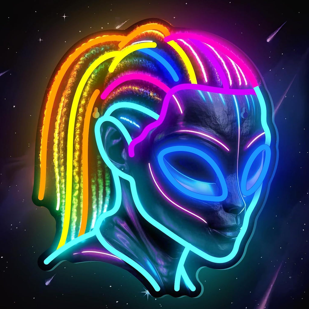 Alien UFO LED Neon Sign Light for Bedroom Game Room Bar Party Decoration