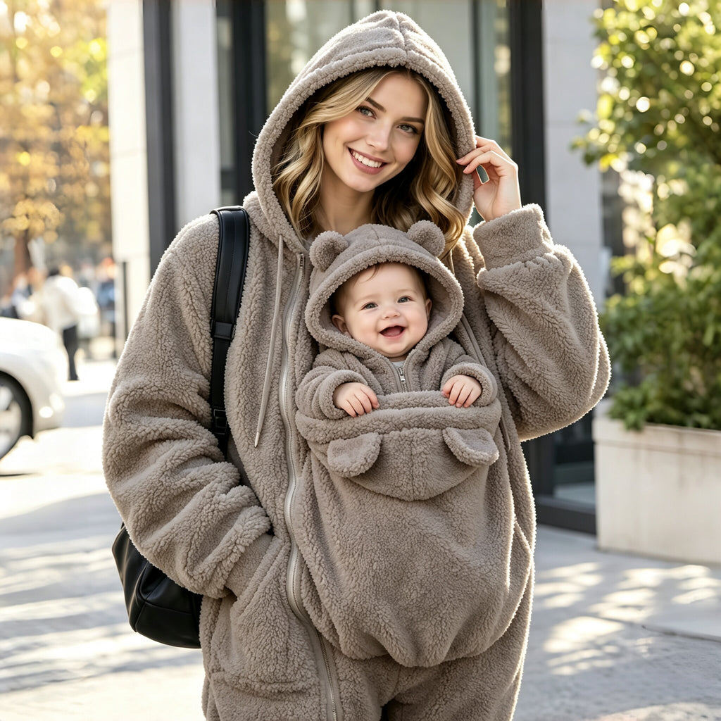 Kangaroo Mother Child Fleece Sweatshirt