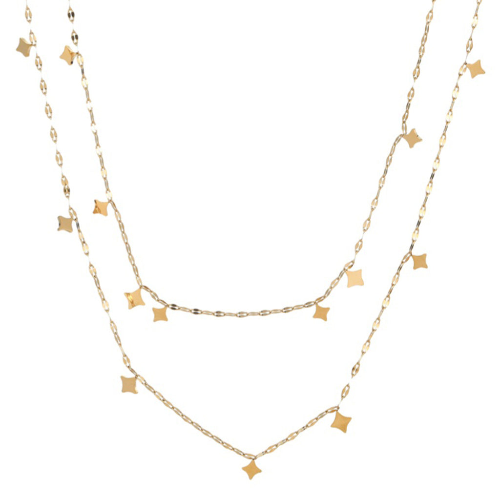 double-layer stacked necklace