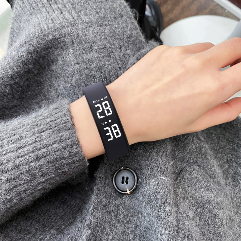New Cross-Border Powerful Vibrating Alarm Clock Bracelet Men's Electronic Watch Vibrating Silent Dormitory Wake-Up Artifact Step Counting Luminous