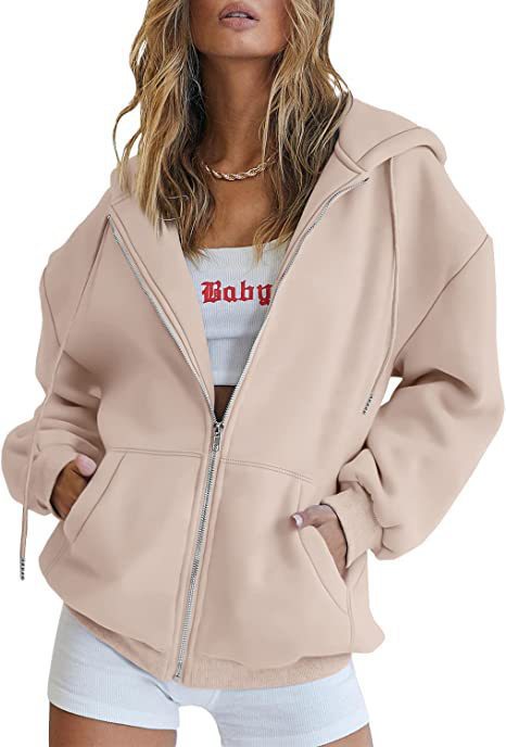 Long-sleeved hooded sweater-style women's coat