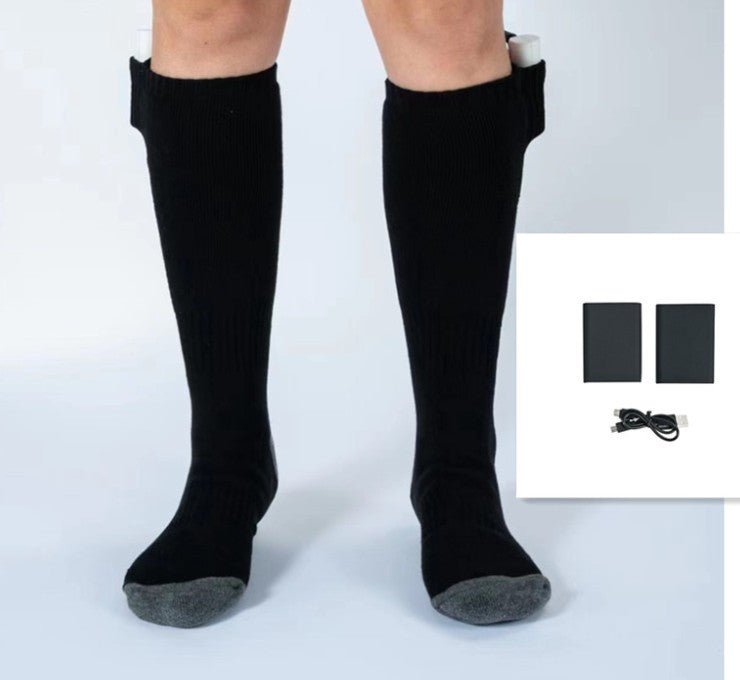 USB Charging Heating Socks Winter Thermal Electric Socks
