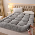 Down and Silk Cotton Mattress Topper Lamb Wool Fleece Bed Protector