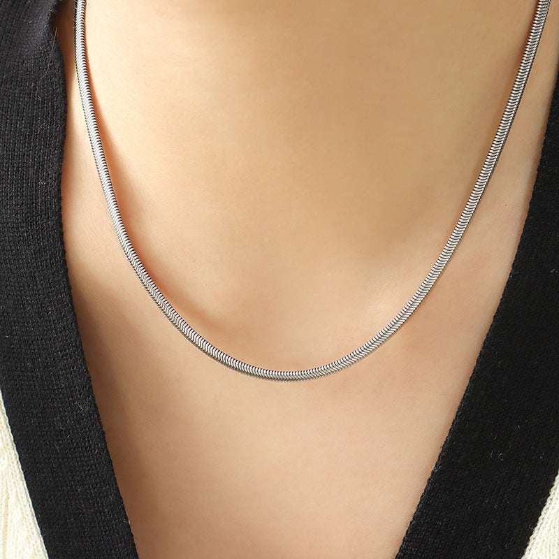 Geometric Gold Plated Titanium Steel Necklace
