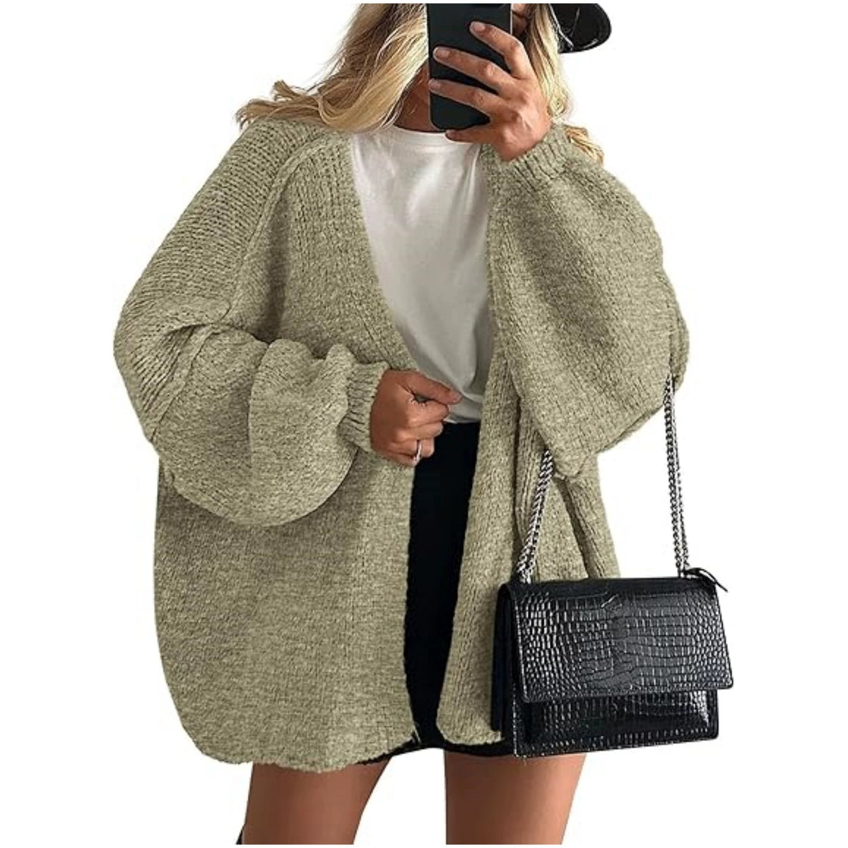 Womens Knitted Cardigan Loose Fit