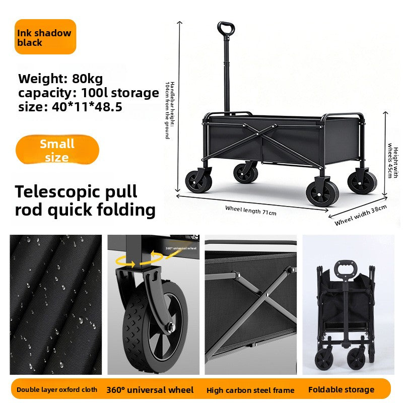 Portable Folding Camping Cart with Wheels