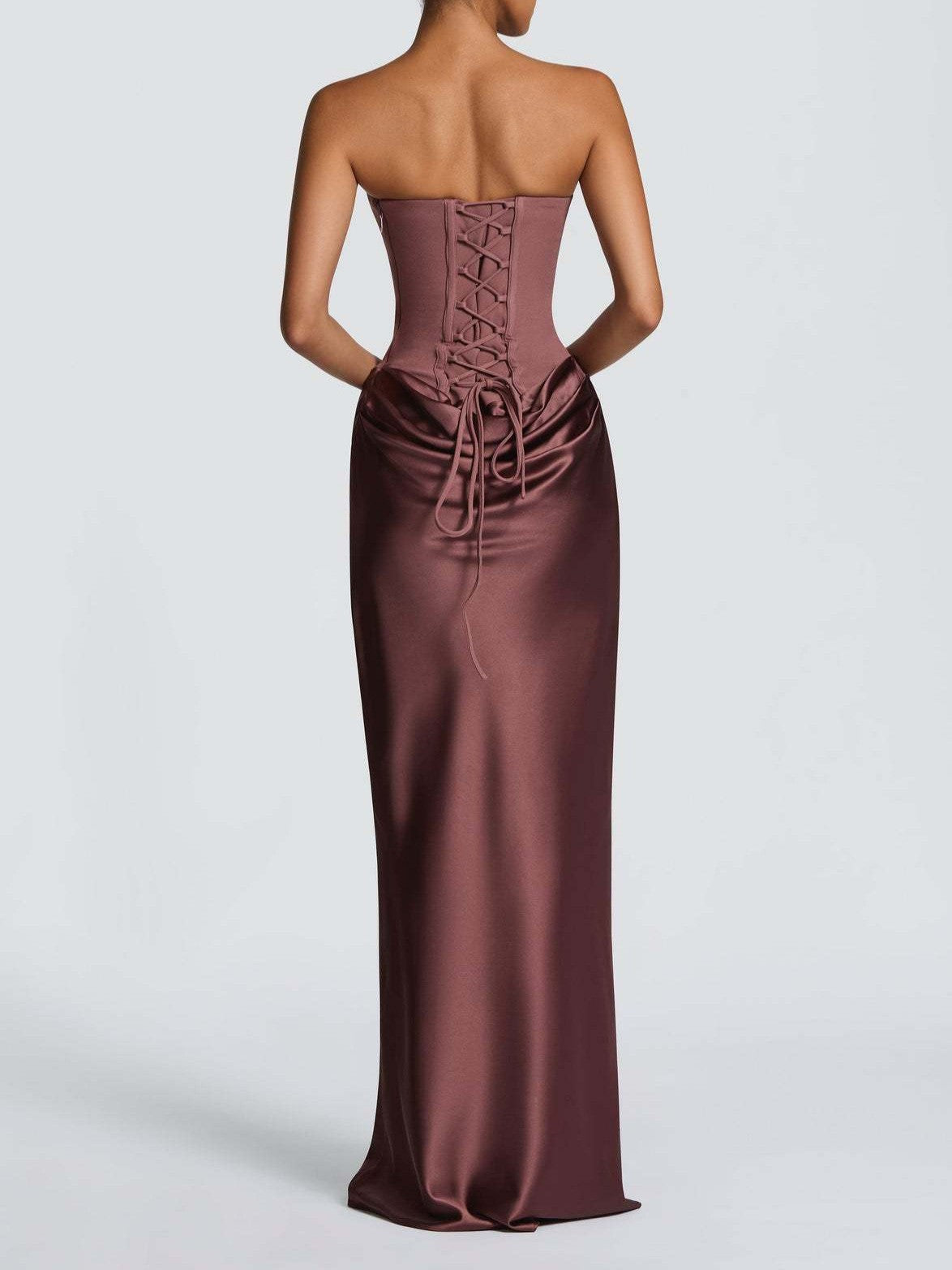 Satin Bodycon Long Dress