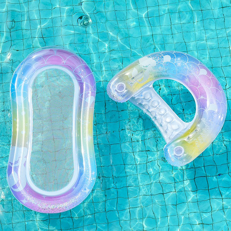 Mermaid floating bed adult swimming ring water inflatable