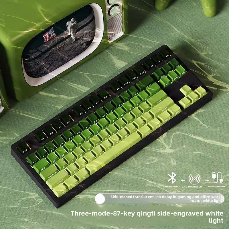 Wireless Mechanical Keyboard with Bluetooth Triple-Mode Connectivity