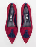 Womens Pointed Toe Tassel Flat Shoes