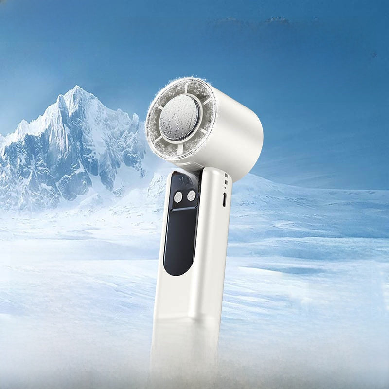 Portable USB Rechargeable Handheld Fan with Ice Compress