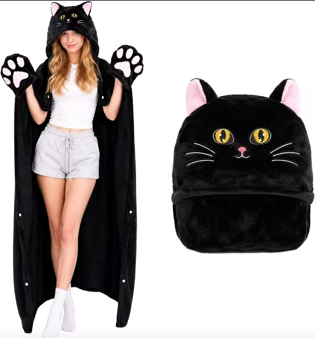 Hooded Animal Cape Blanket