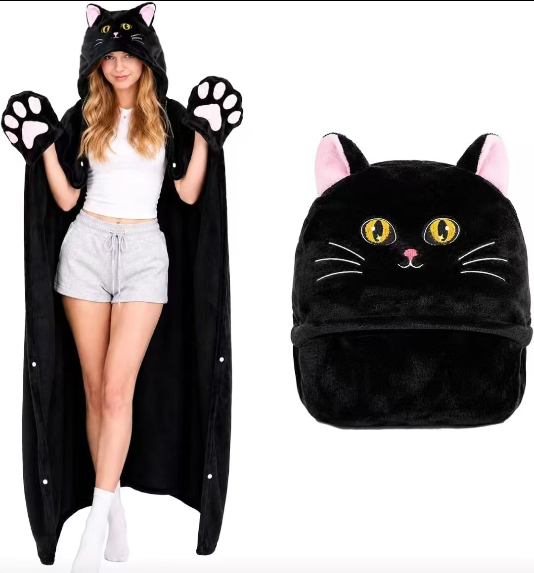 Hooded Animal Cape Blanket