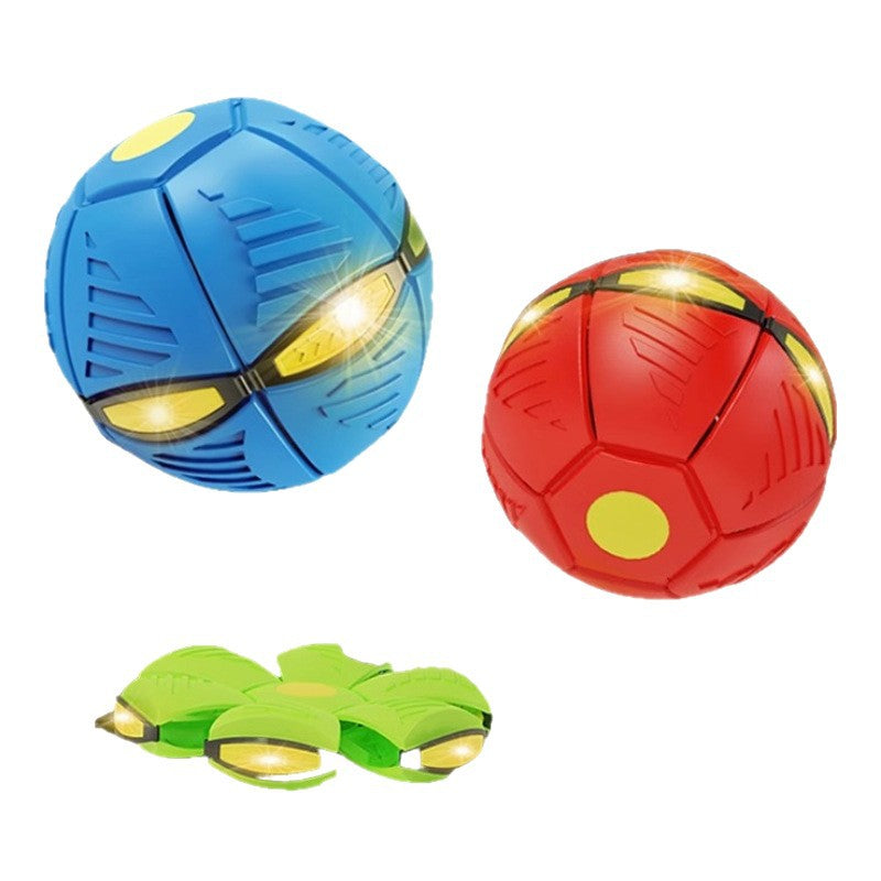 LED Light Up Bounce Ball Transformable Flying Disc