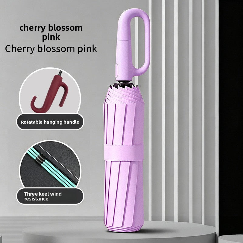 Fully Automatic Umbrella with Ring Handle