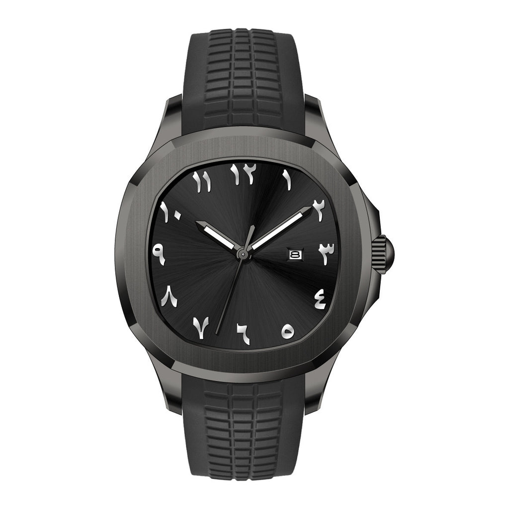 Classic Waterproof Quartz Watch with Silicone Strap
