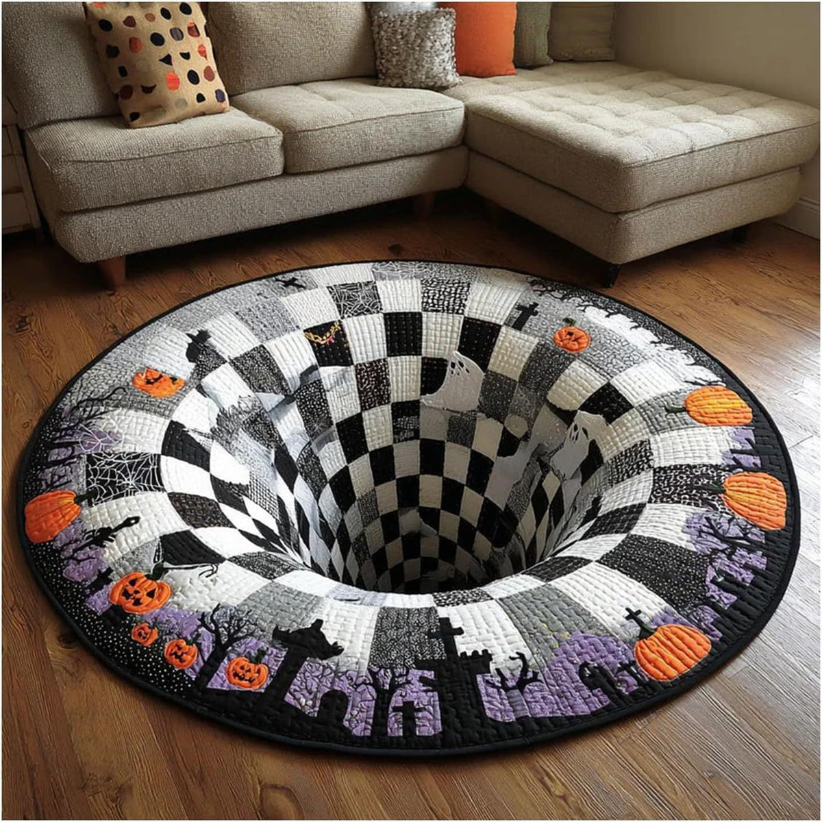 Halloween Christmas Round Carpet