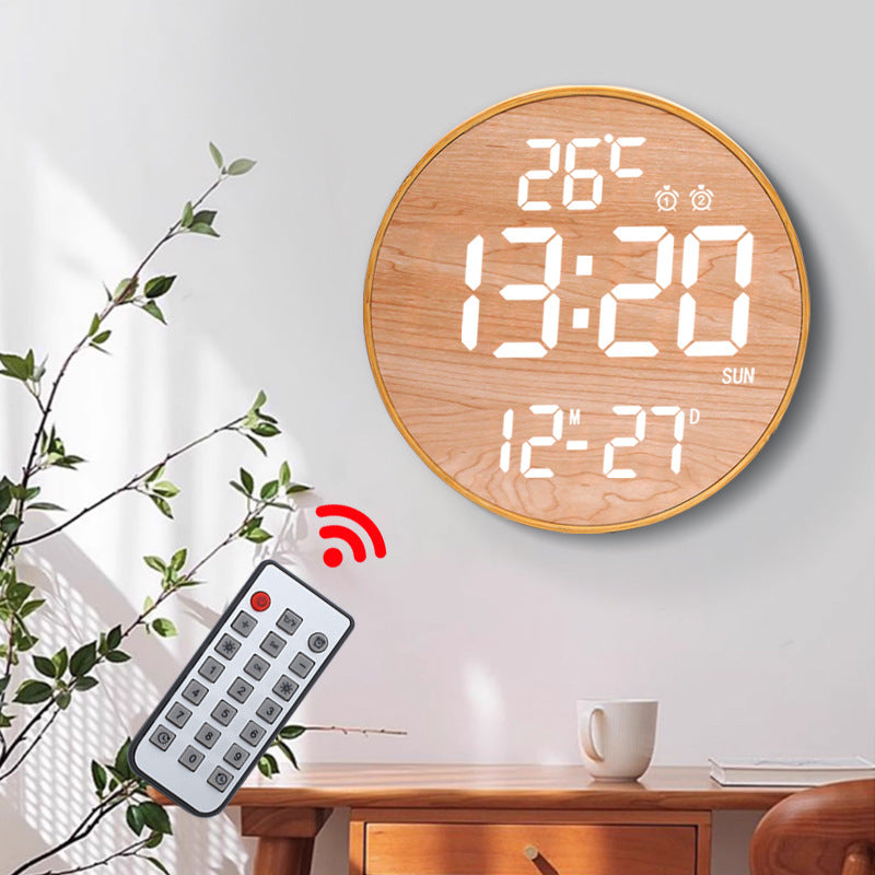 RGB WiFi Wall Clock Digital Perpetual Calendar LED Alarm Clock App Control