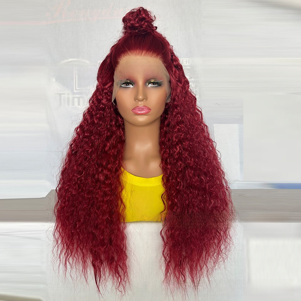 Long, curly lace front wig
