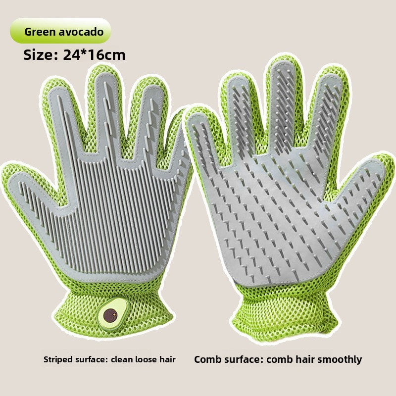 Pet Grooming Gloves for Cats and Dogs
