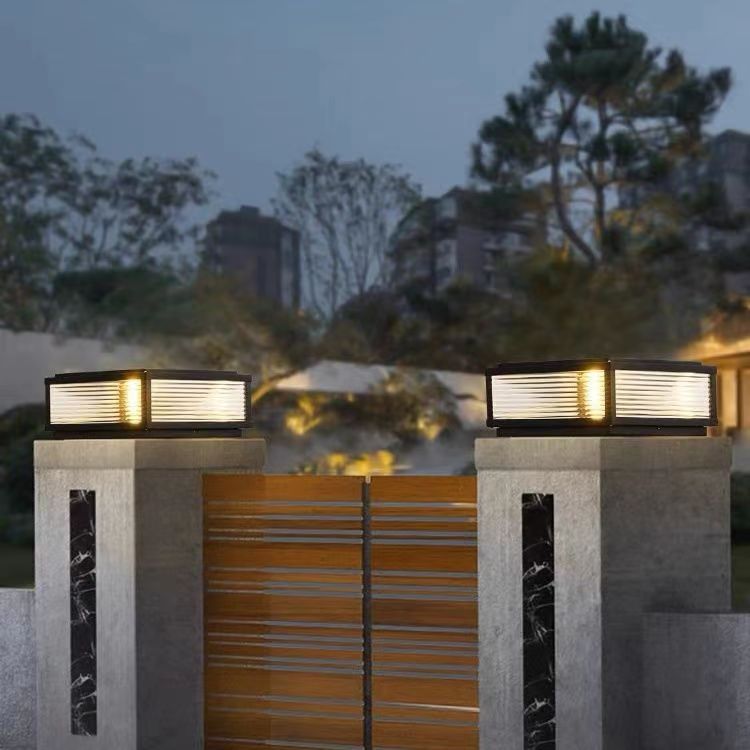 Solar-powered outdoor waterproof post light