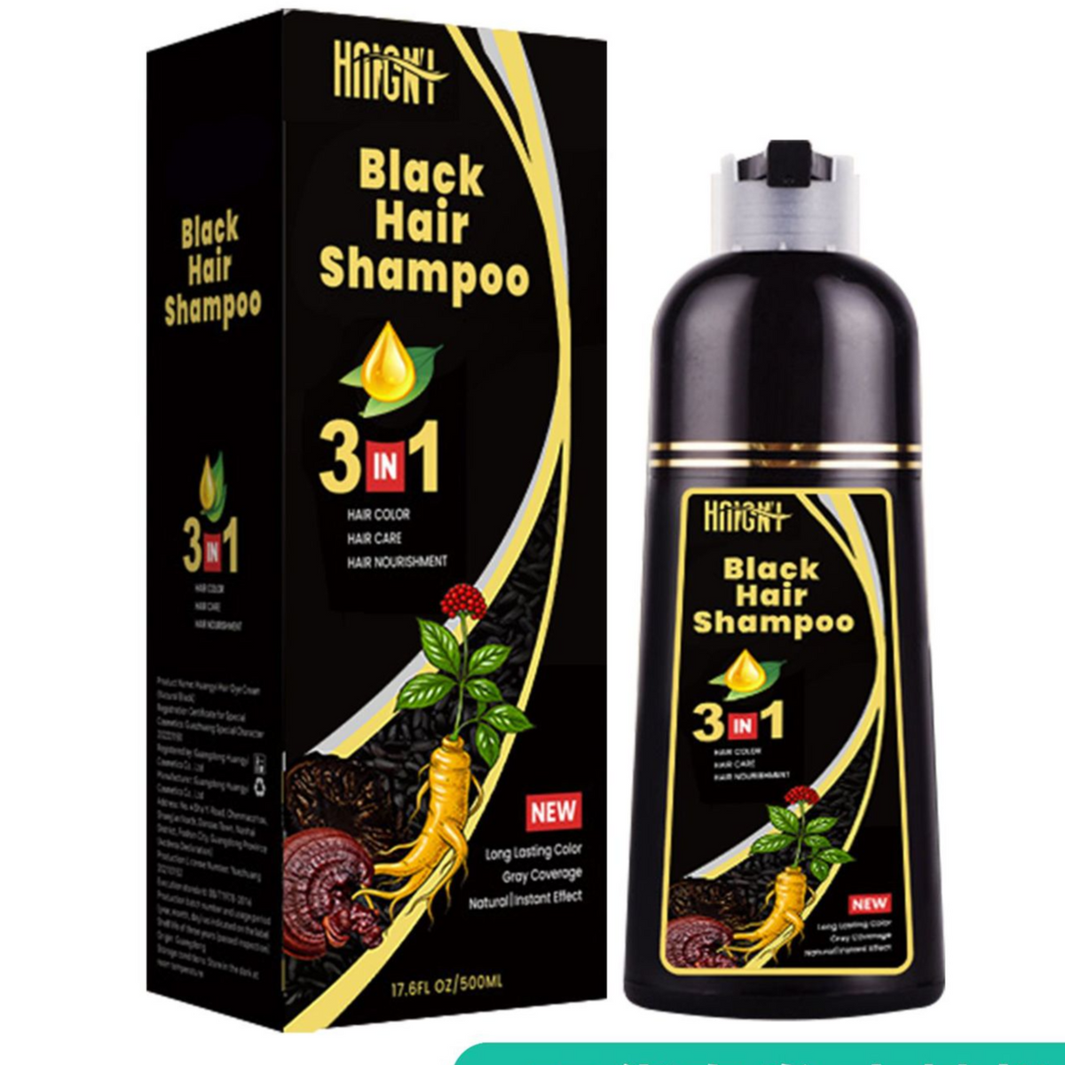 Three-in-One Hair Dye for Gentle Coloring and Gray Coverage