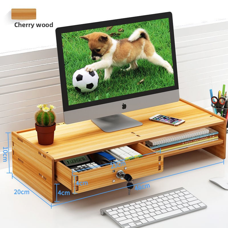 Ergonomic Desktop Rack with Storage Drawers