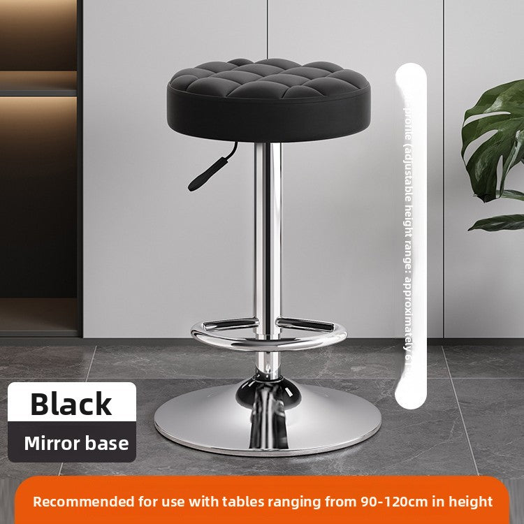 Adjustable Height Swivel Bar Stool with Backrest