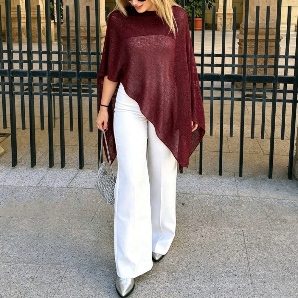 Cutout Knit Shawl