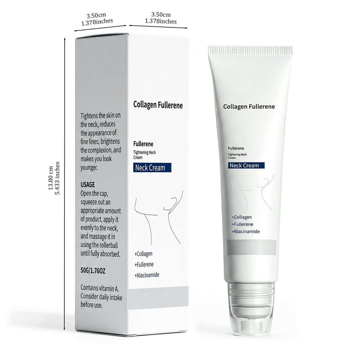 Plump and smooth neck cream massage to reduce neck wrinkles