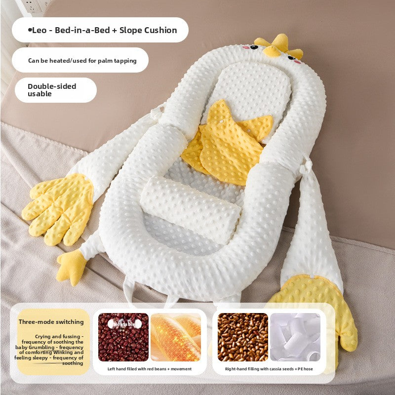 Baby Anti-Jump Soothing Bed with Slope Pad