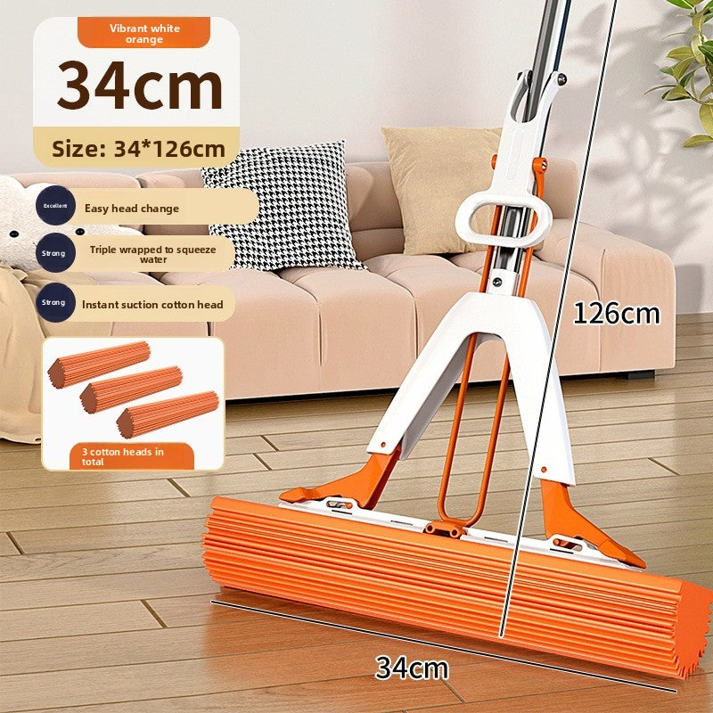 Foldable Sponge Mop with Stainless Steel Rod