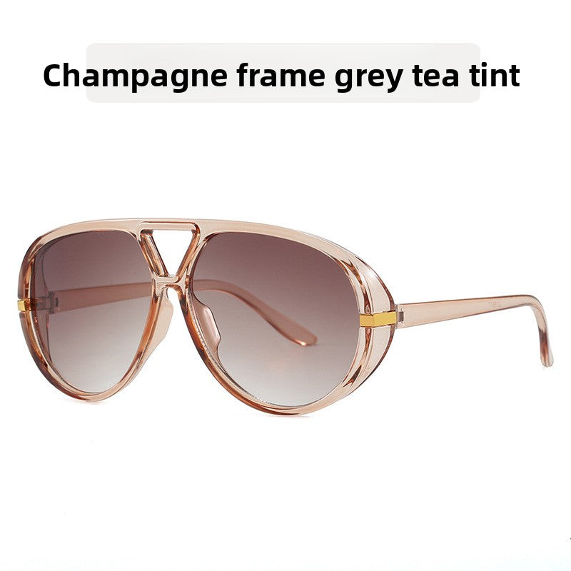 Large Frame Vintage Sunglasses UV Protection Fashion Sun Glasses