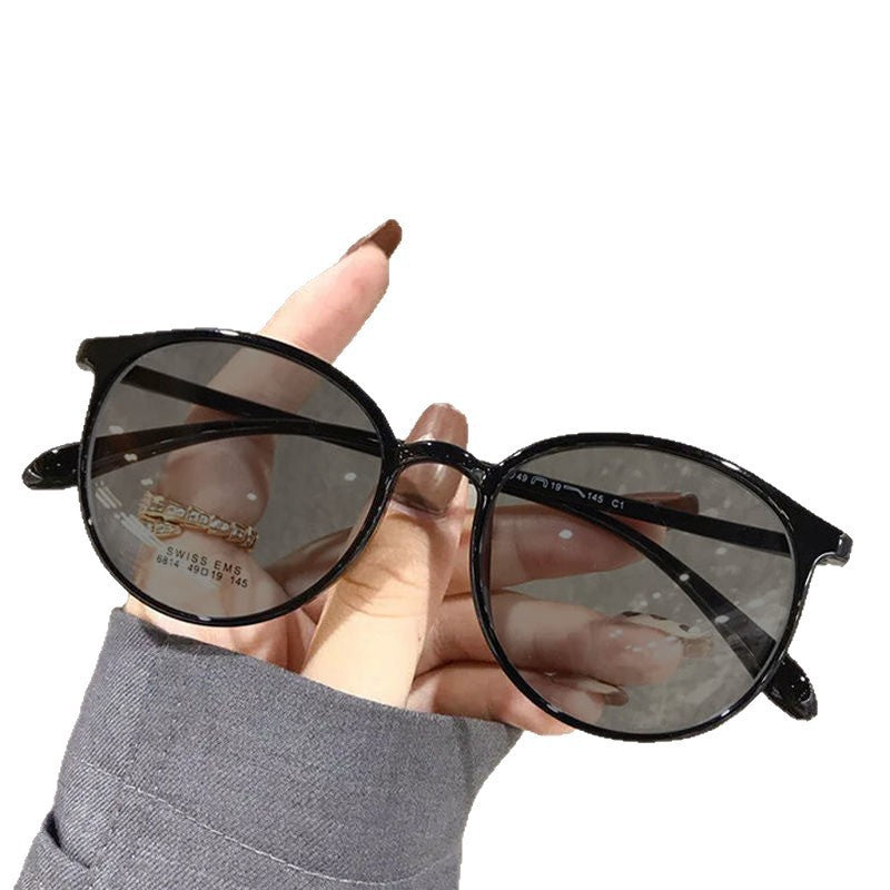 Korean Style Photochromic Oval Glasses