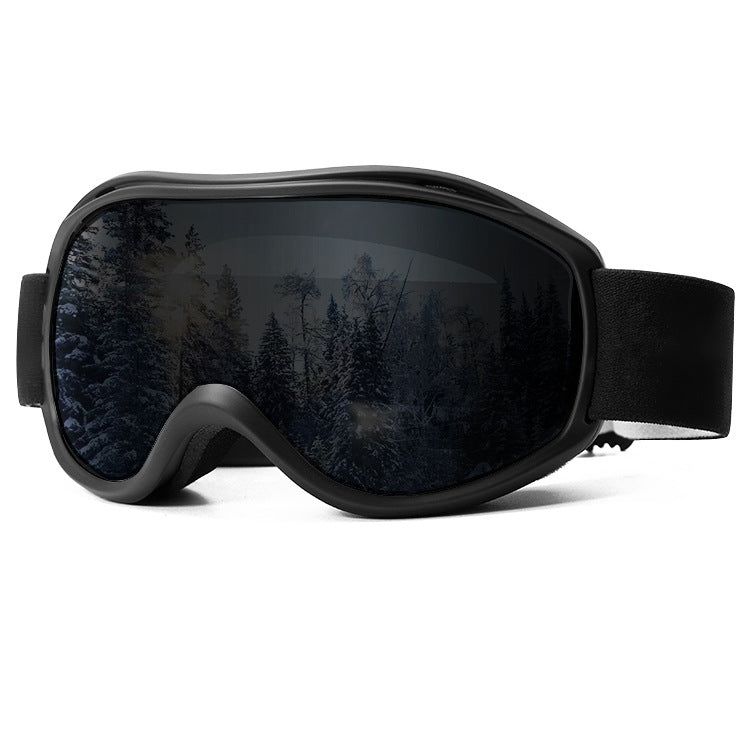 Spherical Ski Goggles with Double-Layer Anti-Fog