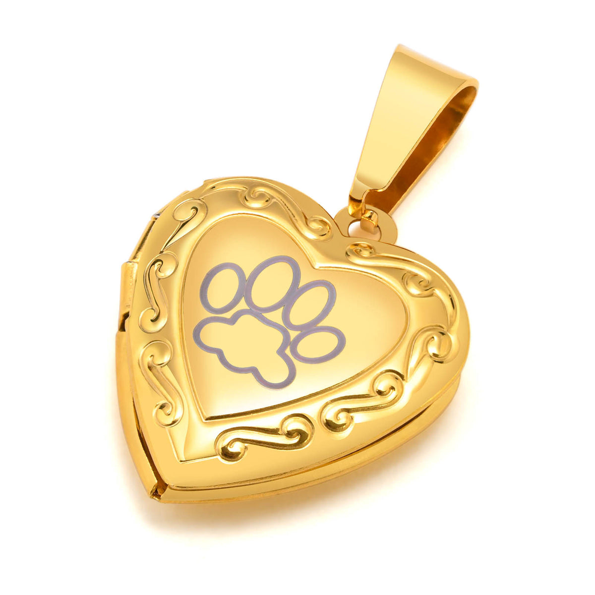 Openable Heart Photo Box Pendant Necklace