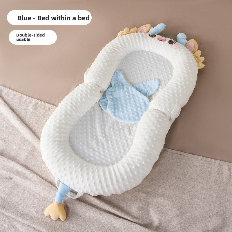 Baby Anti-Jump Soothing Bed with Slope Pad
