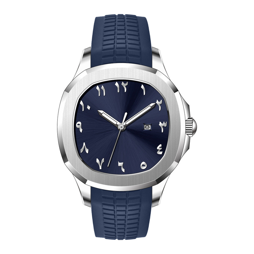 Classic Waterproof Quartz Watch with Silicone Strap
