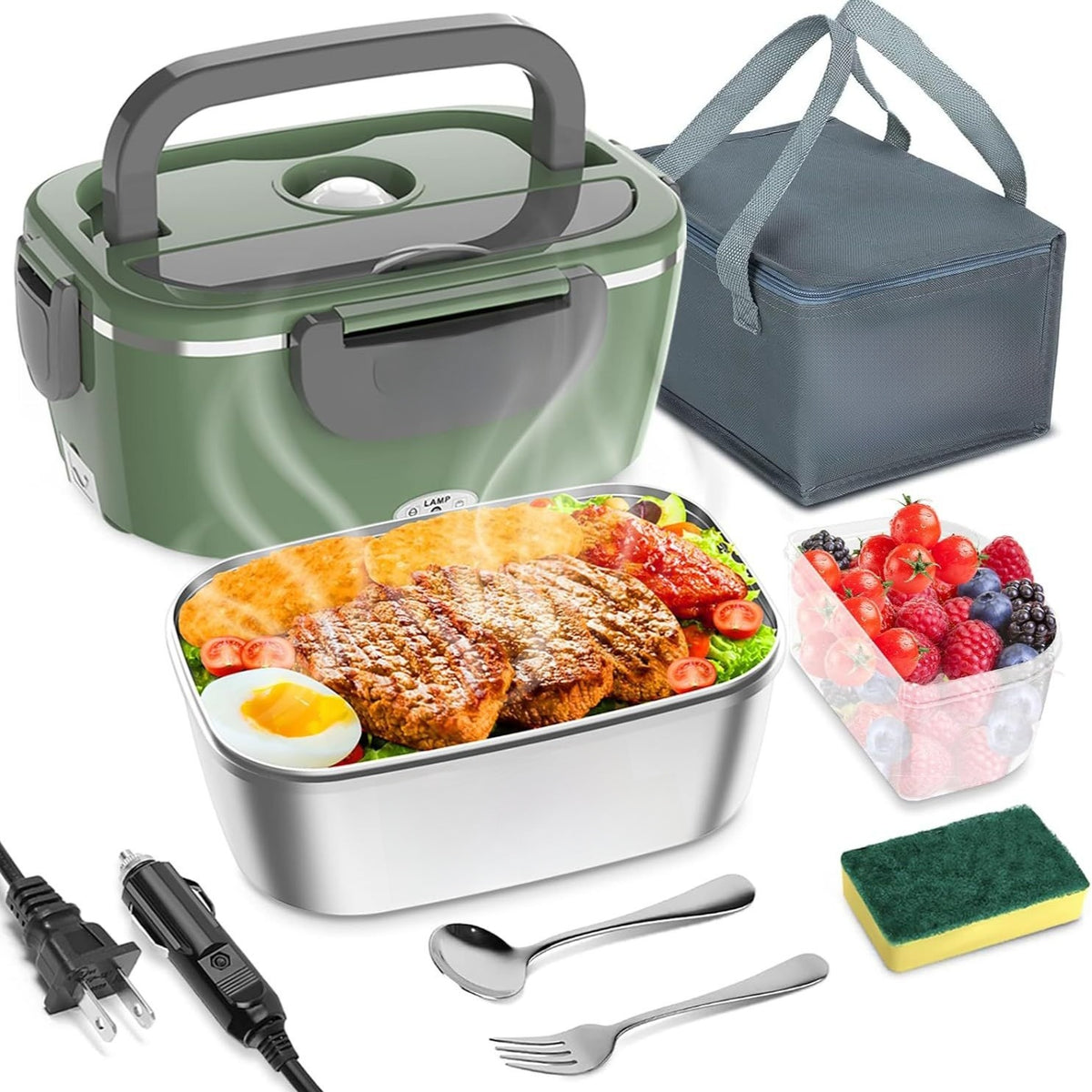 Electric Heating Lunch Box with Stainless Steel Interior